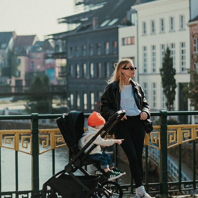 Echo stroller set - frame & seat Black