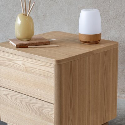 Night chest - 2 laden Natural ash wood