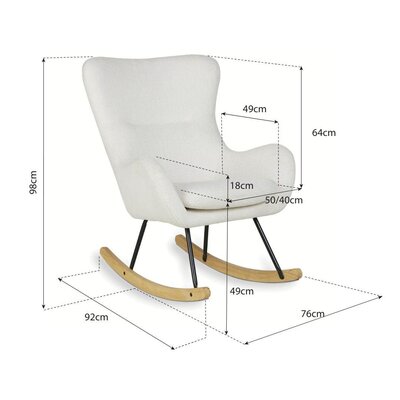 Rocking basic chair Sheep cream Rocking basic chair Sheep cream