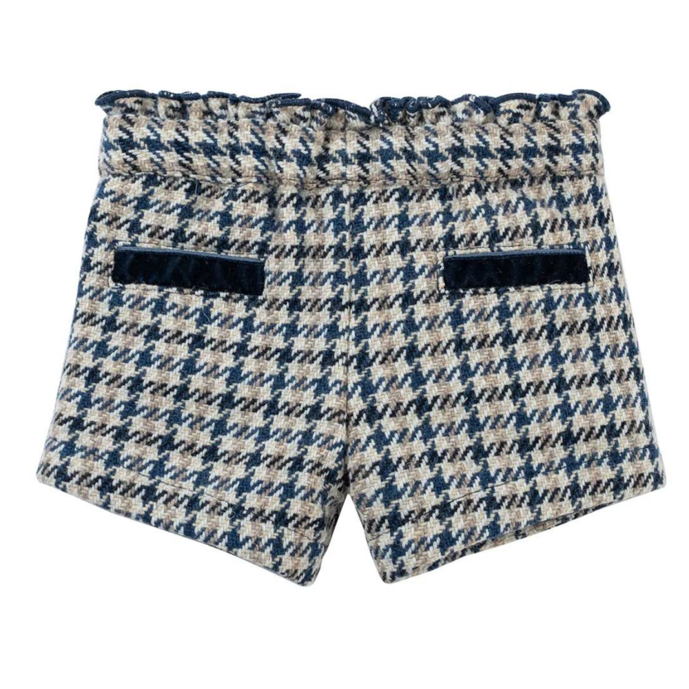 Shorty vichy blauw-beige blauw-beige