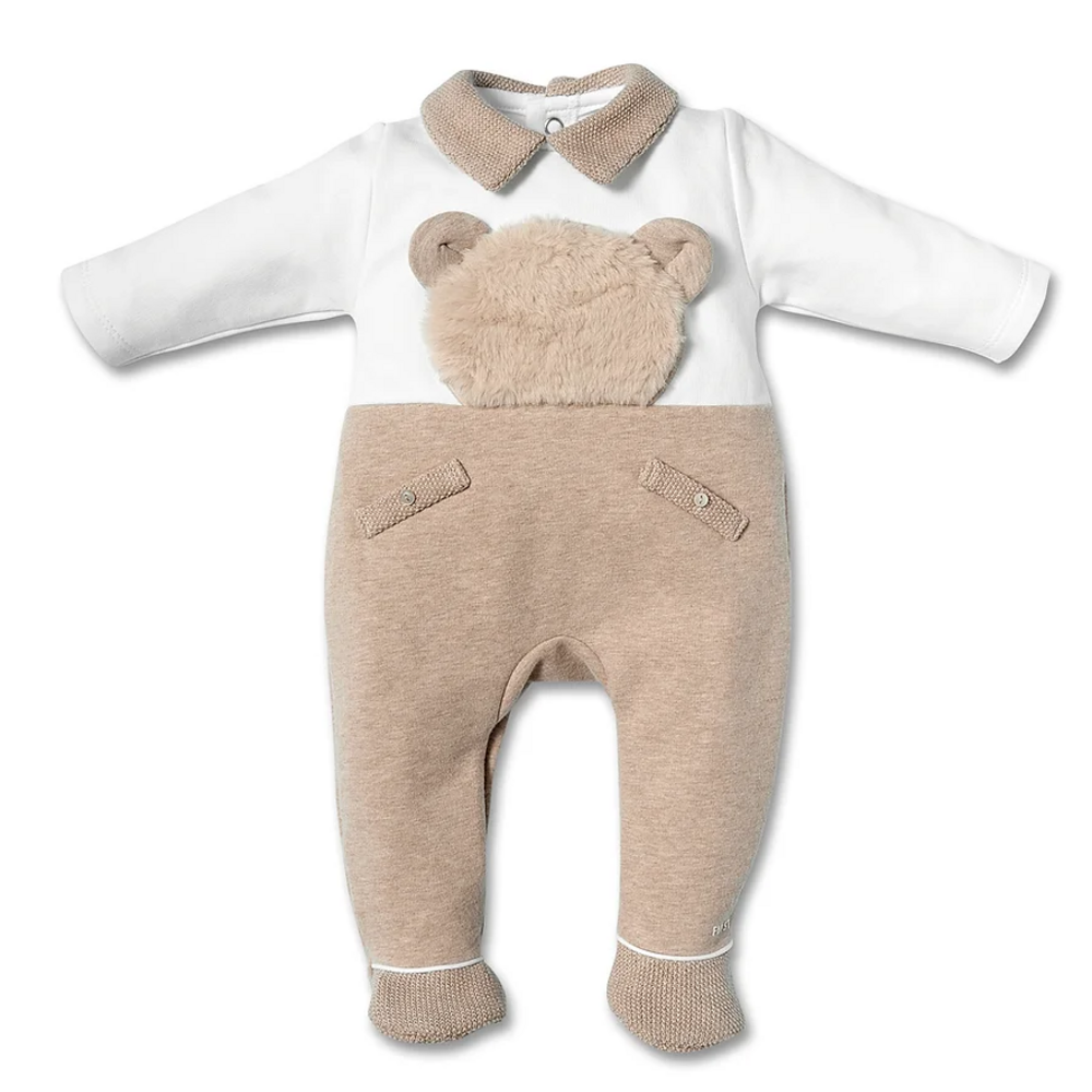 Babypakje teddy vooraan bont White / Beige