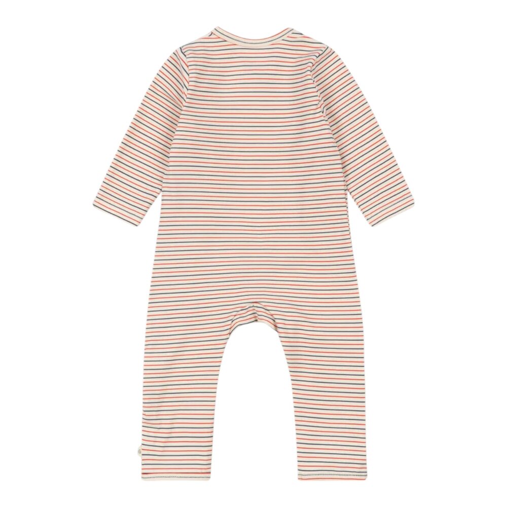 Basic newborn onesie Gots Stripe tricolore petit