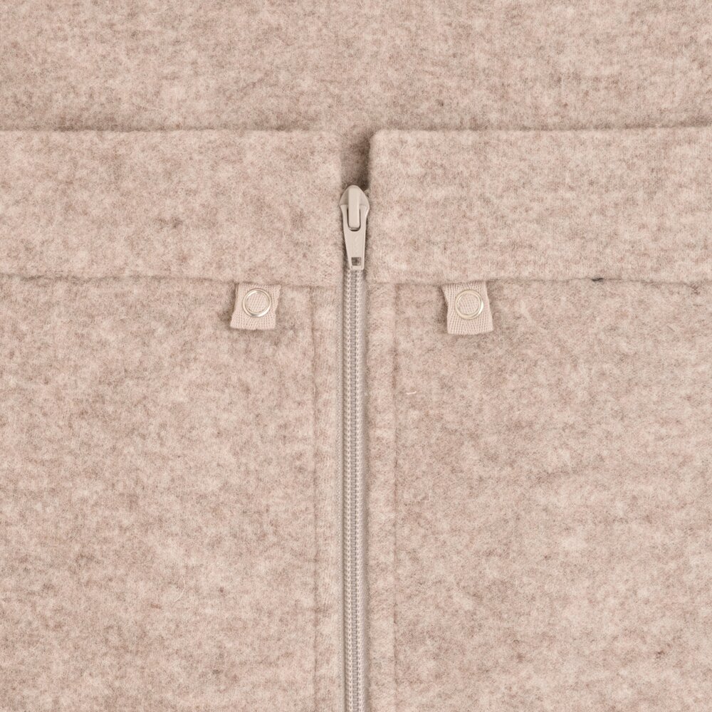 Voetenzak autostoel 0+ Merino Brushed Meadow Ecru