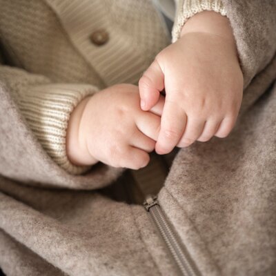 Voetenzak autostoel 0+ Merino Brushed Meadow Sand