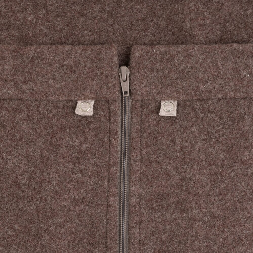 Voetenzak autostoel 0+ Merino Brushed Meadow Taupe