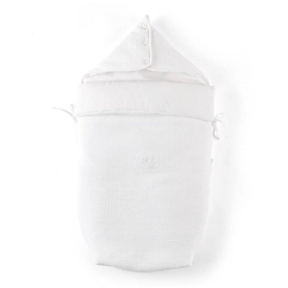 Voetenzak - gewafeld - Cotton Cotton white