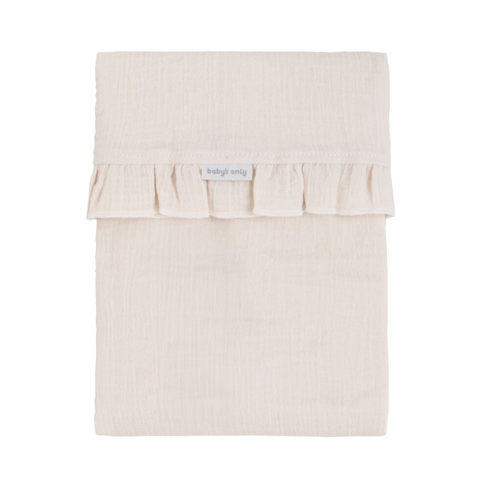 Ledikantlaken Calm met ruffle warm linen