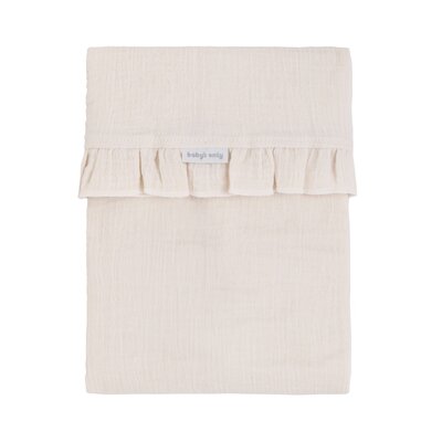 Ledikantlaken Calm met ruffle warm linen