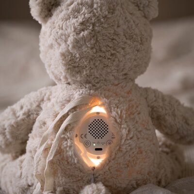 Bo de knuffelbeer met slaaptrainer Warm linen