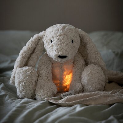 Bibi het knuffelkonijn met slaaptrainer Warm linen