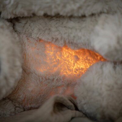 Bibi het knuffelkonijn met slaaptrainer Warm linen