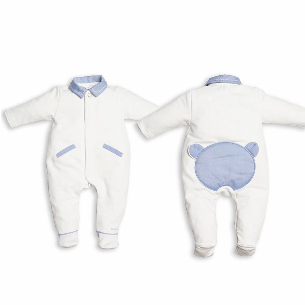 Babypakje teddy Wit/blauw