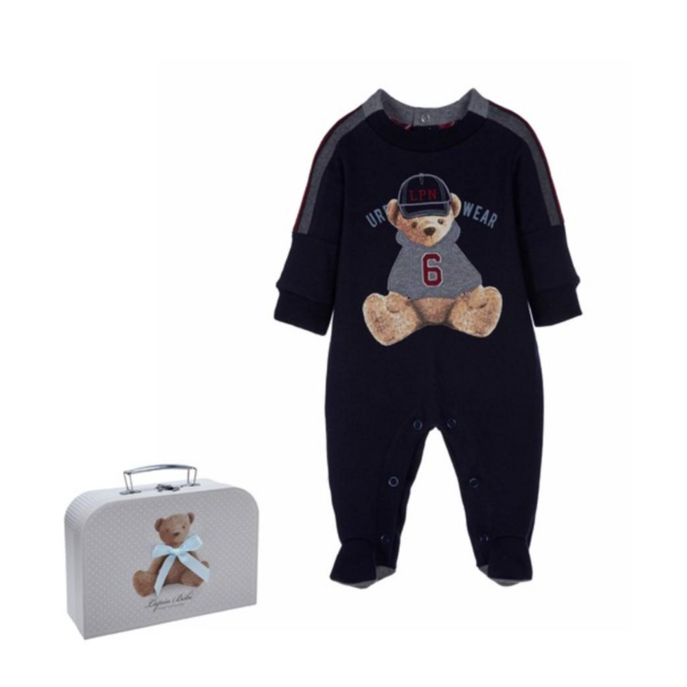 Babypakje met beer Blauw