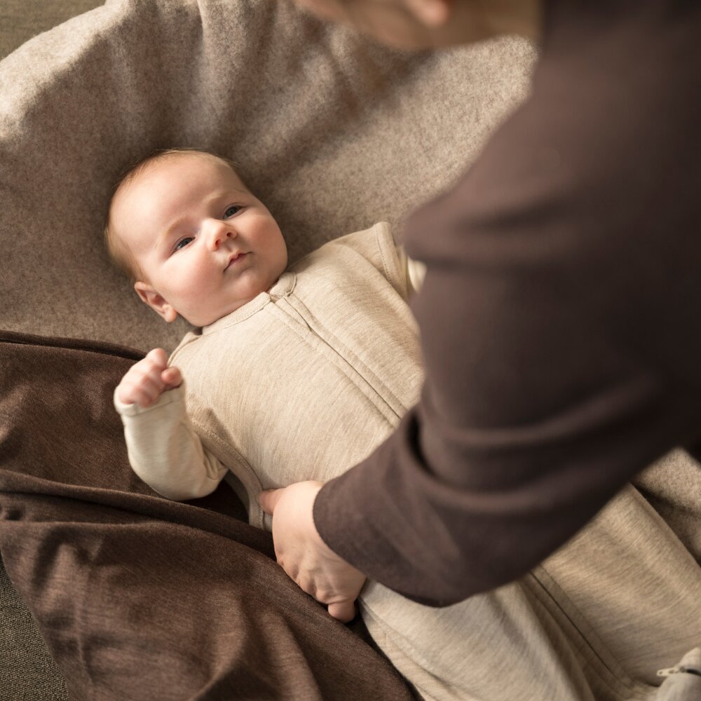 Ledikantdeken Merino Fine Meadow Taupe