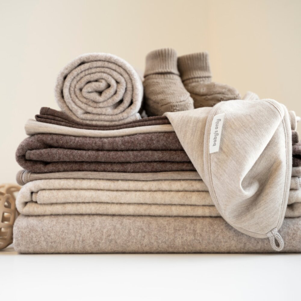 Ledikantdeken Merino Brushed Meadow Ecru