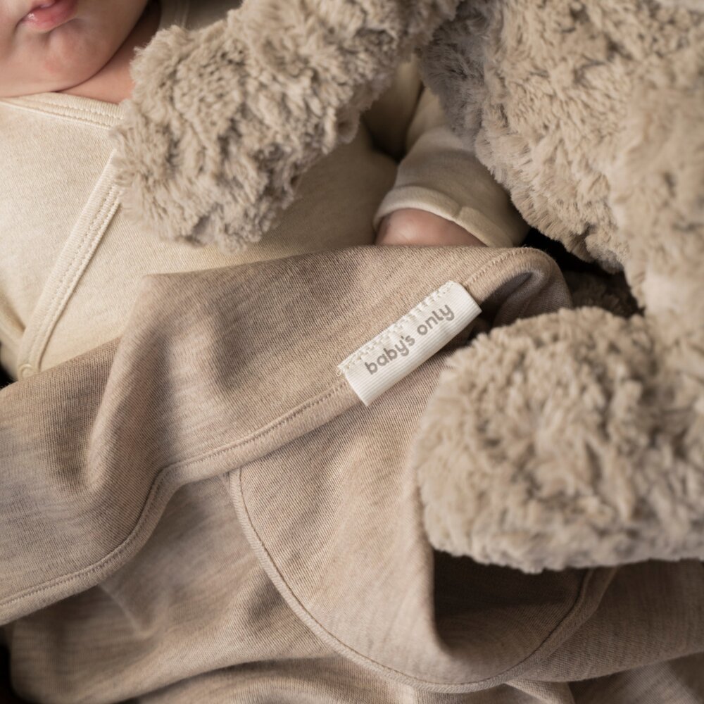 Ledikantdeken Merino Fine Meadow Sand