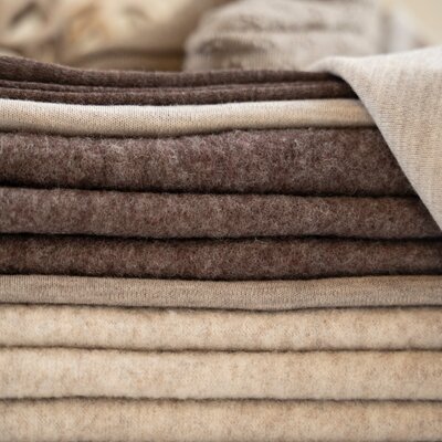 Ledikantdeken Merino Brushed Meadow Ecru