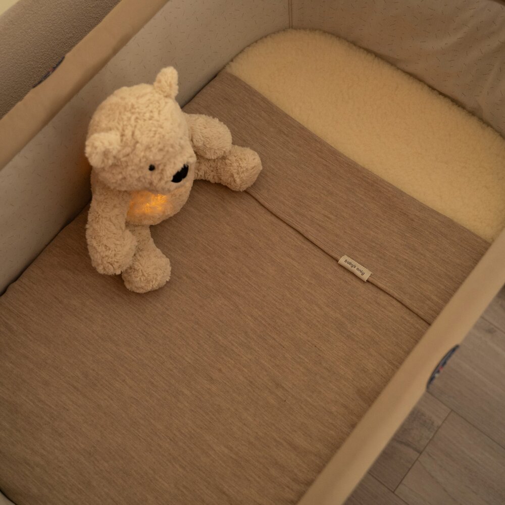 Ledikantdeken Merino Fine Meadow Sand