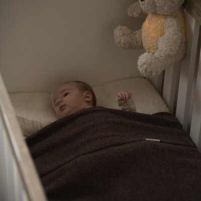 Ledikantdeken Merino Brushed Meadow Taupe