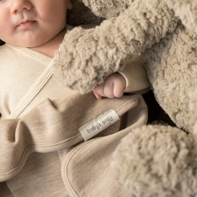 Ledikantdeken Merino Fine Meadow Sand