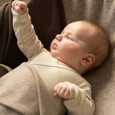 Ledikantdeken Merino Fine Meadow Sand