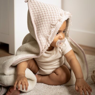 Wikkeldeken Happiness oud roze/ecru