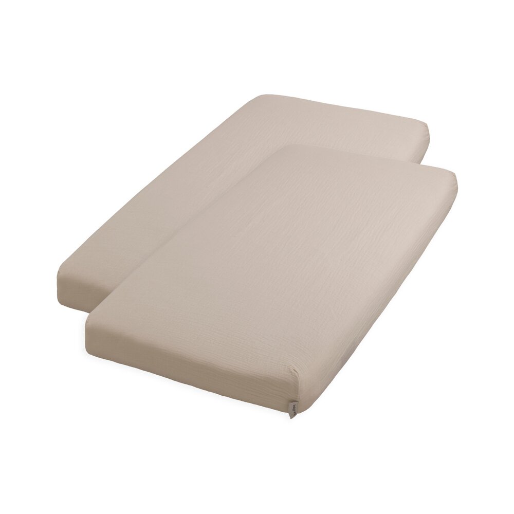 Hoeslaken Tender - 40x80 - 2-pack Beige Hoeslaken Tender - 40x80 - 2-pack Beige