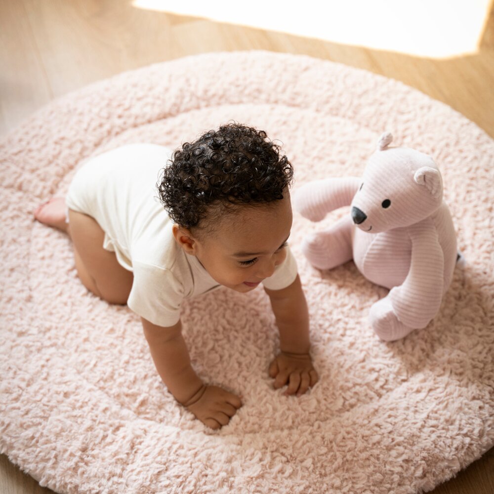 Boxkleed Snow - Ø90 cm Oud roze