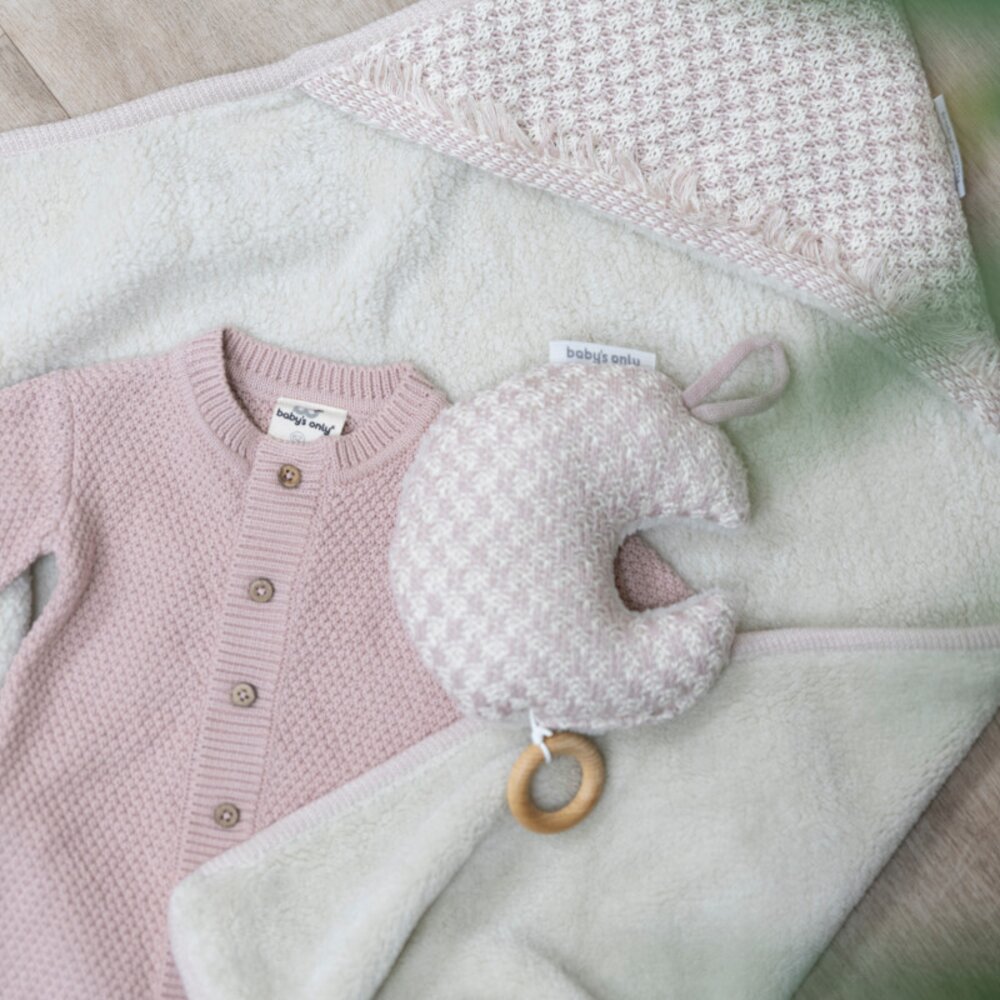 Wikkeldeken Happiness oud roze/ecru