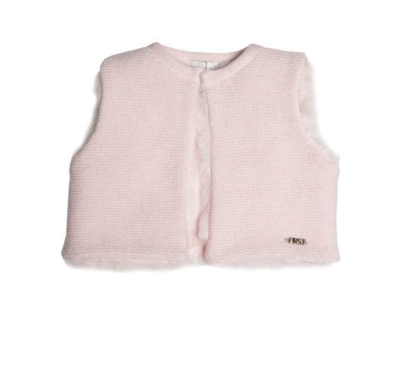 Vest bont / gebreid Pink