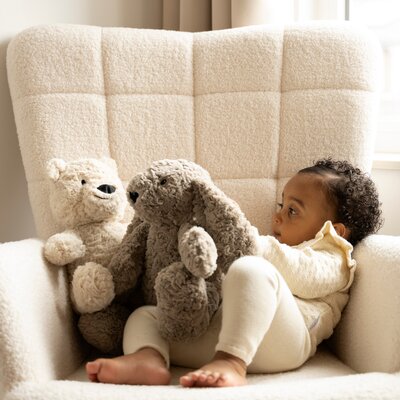 Bibi het knuffelkonijn met slaaptrainer Taupe