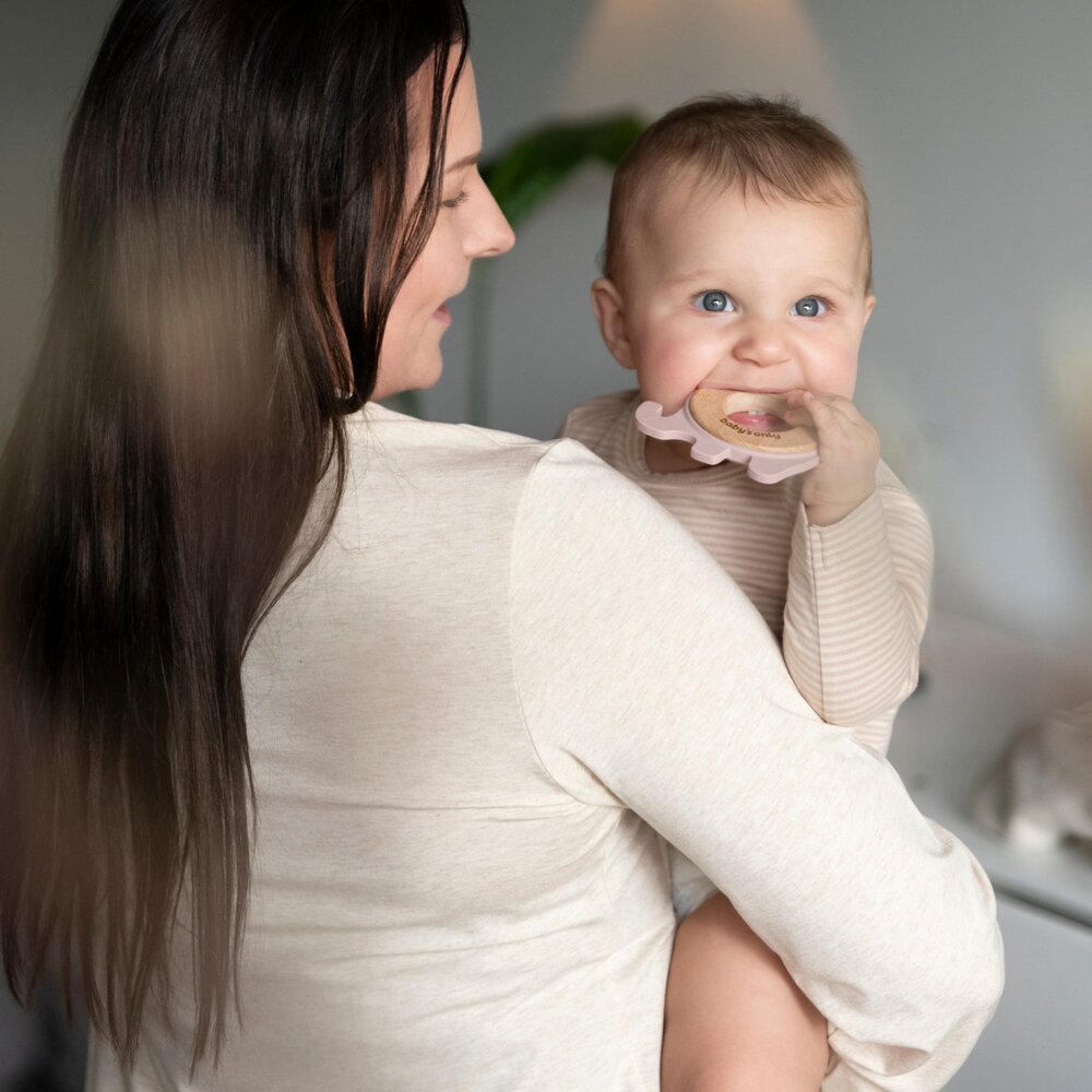 Bijtring olifant Oud roze