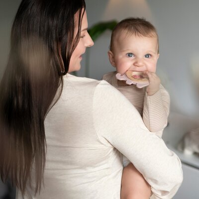 Bijtring olifant Oud roze