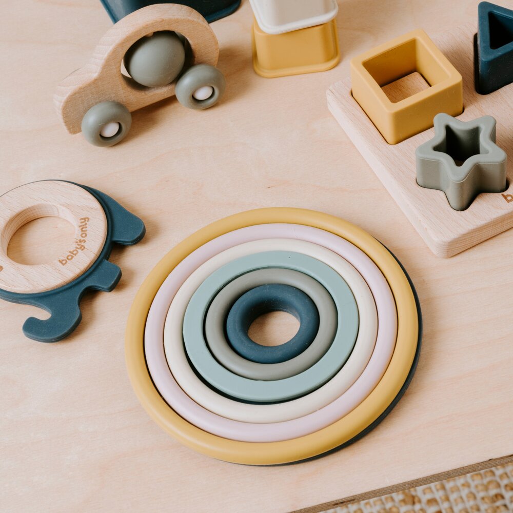 Bijtring olifant Vintage blue