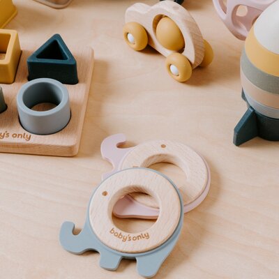 Bijtring olifant Oud roze