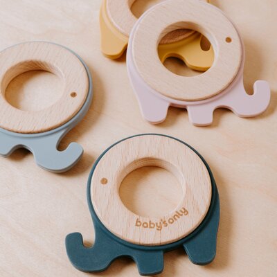 Bijtring olifant Oud roze