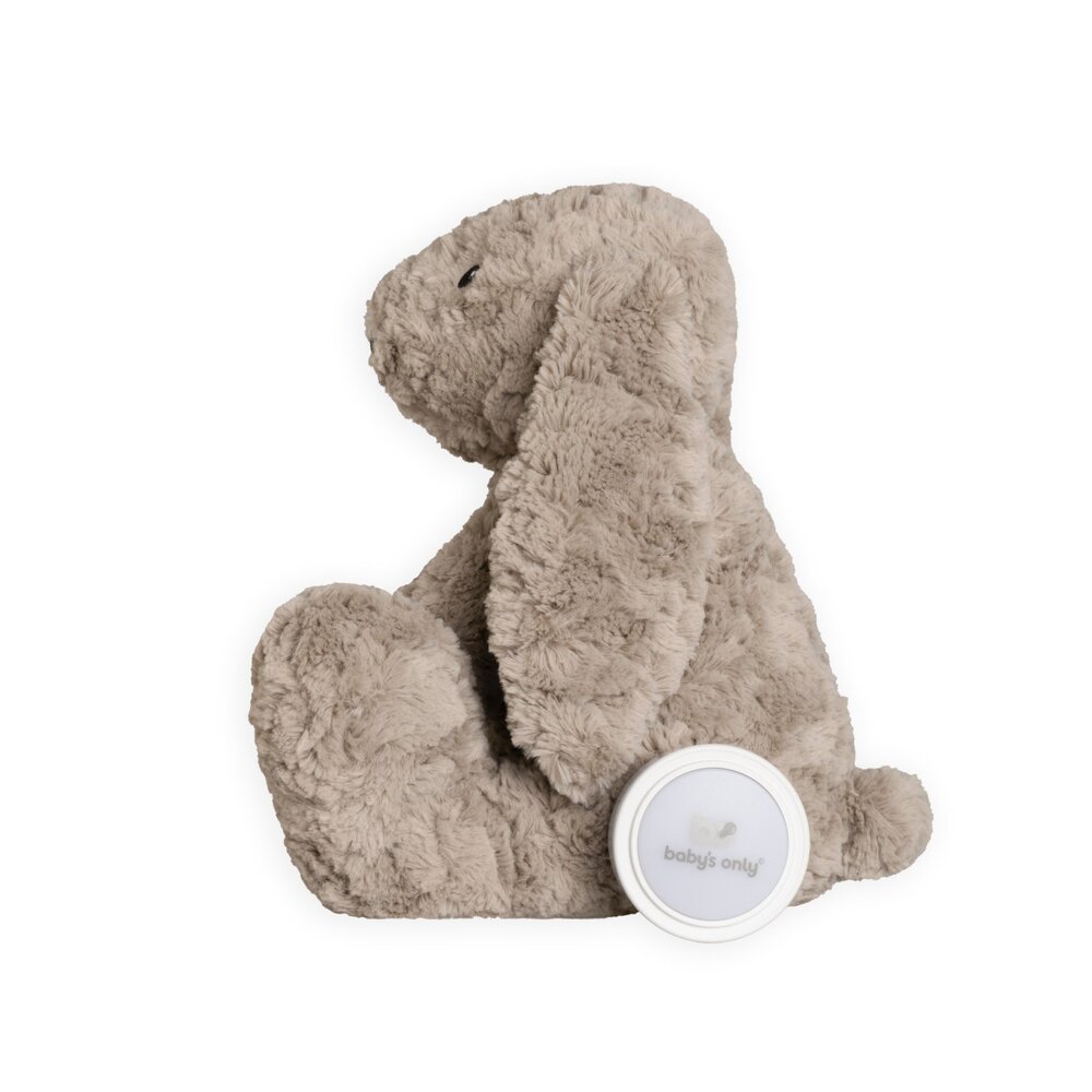 Bibi het knuffelkonijn met slaaptrainer Taupe