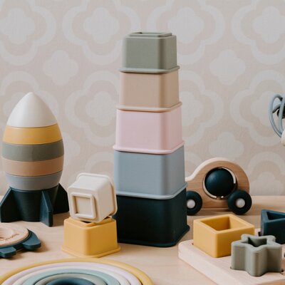 Bijtring olifant Vintage blue