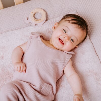 Bijtring olifant Oud roze