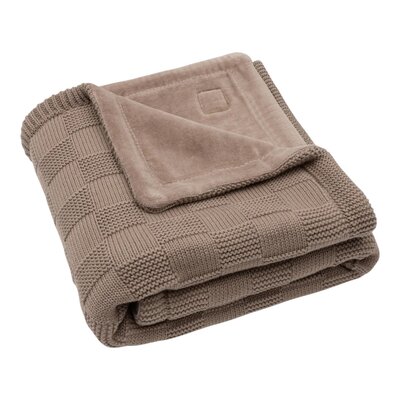 Deken Ledikant 100x150cm Box Knit - GOTS Milky Coffee Deken Ledikant 100x150cm Box Knit - GOTS Milky Coffee