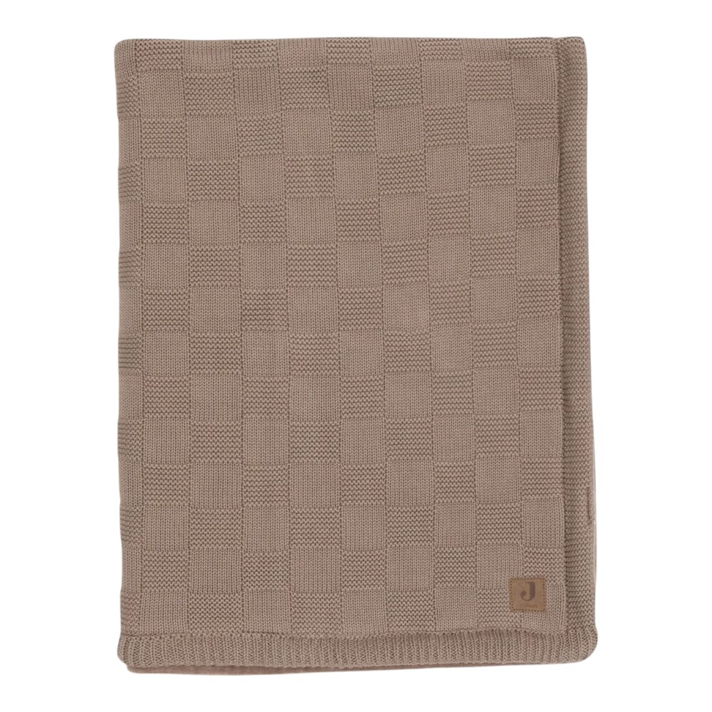 Deken Ledikant 100x150cm Box Knit - GOTS Milky Coffee