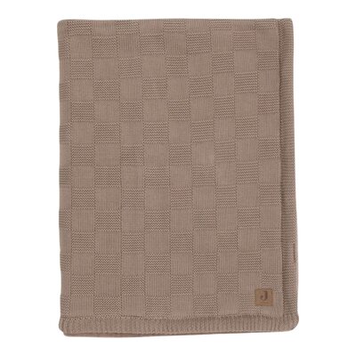 Deken Ledikant 100x150cm Box Knit - GOTS Milky Coffee