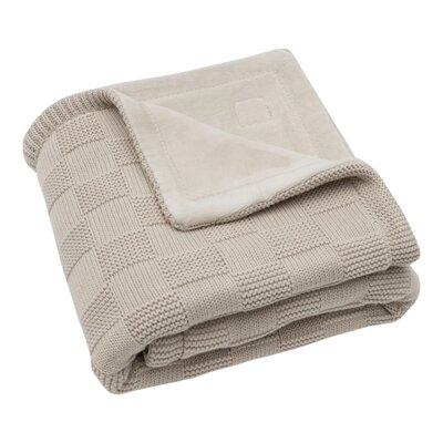 Deken Ledikant 100x150cm Box Knit - GOTS Warm Sand Deken Ledikant 100x150cm Box Knit - GOTS Warm Sand