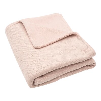 Deken Ledikant 100x150cm Grain Knit -Velvet Wild Rose