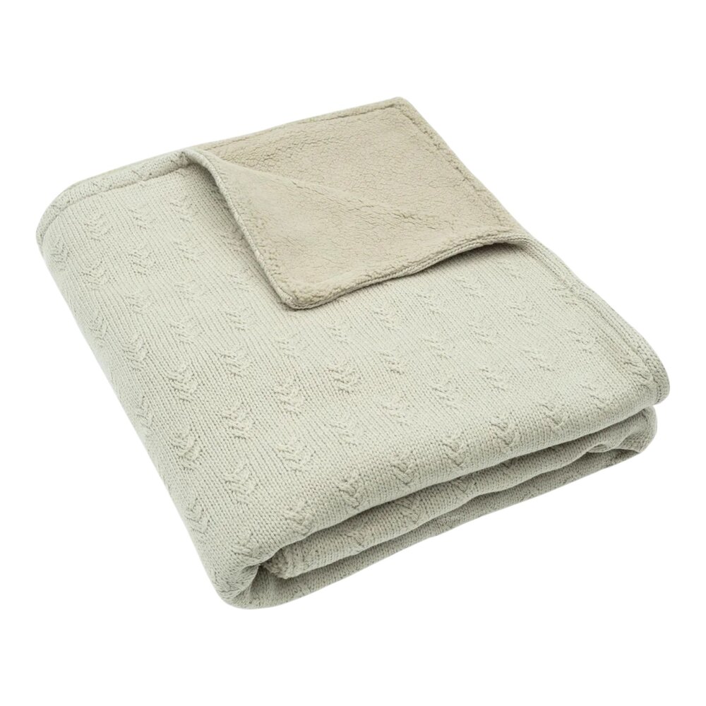 Deken Ledikant 100x150cm Grain Knit - Velvet Olive Green
