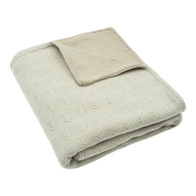Deken Ledikant 100x150cm Grain Knit - Velvet Olive Green