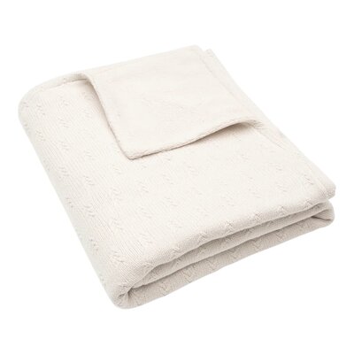 Deken Ledikant 100x150cm Grain Knit - Velvet Oatmeal