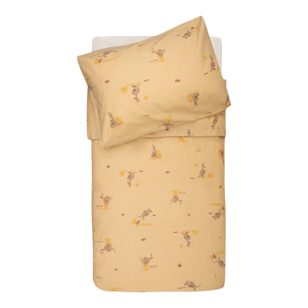 Dekbedovertrek met sloop 100x140cm - Kangaroots Dekbedovertrek met sloop 100x140cm - Kangaroots