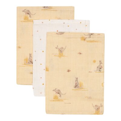 Hydrofiel Washandje 15x20cm - Kangaroots - 3 Stuks