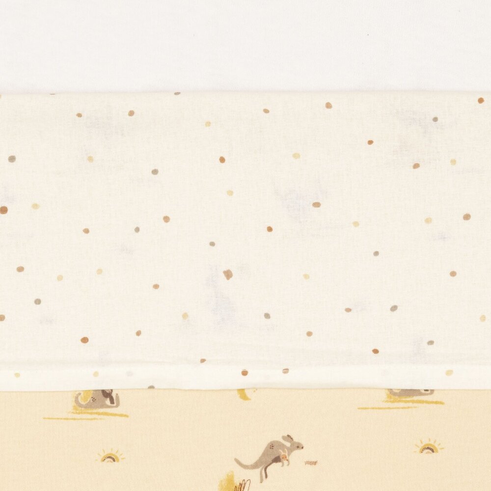 Laken Wieg 75x100cm - Kangaroots & Dusty Dot Laken Wieg 75x100cm - Kangaroots & Dusty Dot